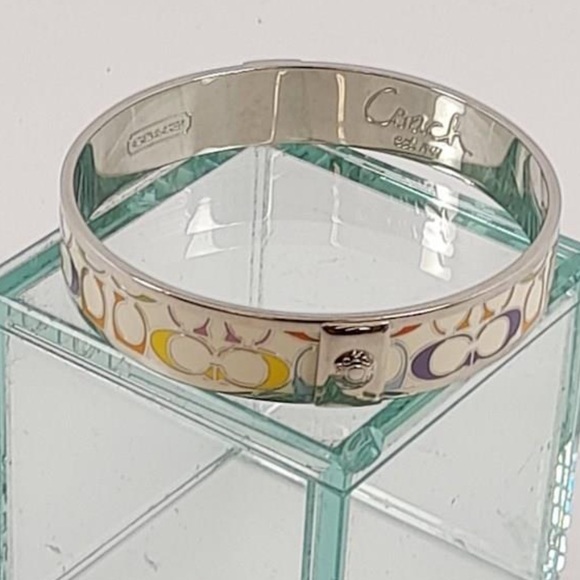 Coach bangle, dust bag, Multicolor Signature C Statement Non-hinged Bracelet - Picture 4 of 10